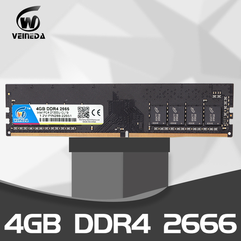 VEINEDA pc ram memory ddr4 4GB 8GB 16gb 1.2V Memory ddr4 Motherboard 2133mhz 2400mhz 2666mhz Memoria DIMM for Desktop ► Photo 1/5