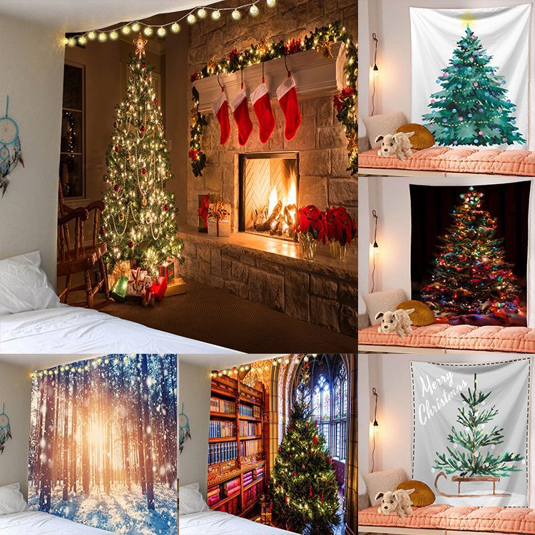 Christmas tapestry print tapestry background cloth hang cloth home decoration 