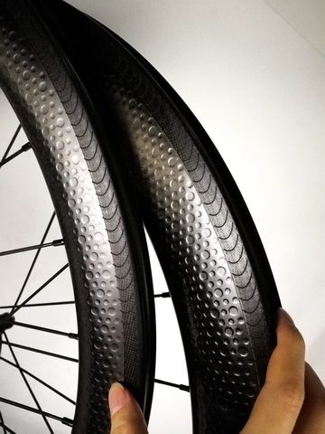 50mm dimple wheelset clincher tubeless carbon wheel with logo ► Photo 1/3