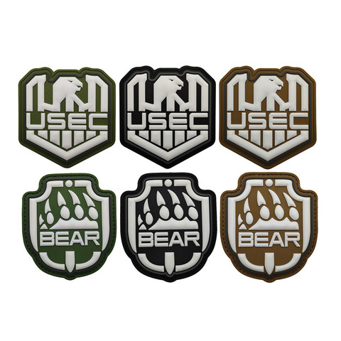3D PVC Luminous Patches BEAR USEC Team Chapter Russian Escape Around Tarkov Surrounding Camp Tactical Emblem Appliques Badges ► Photo 1/6