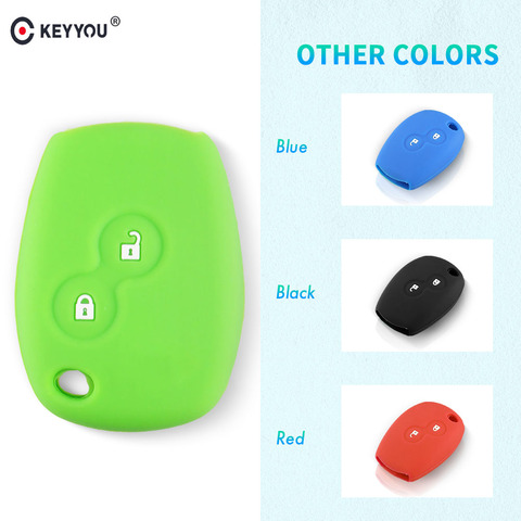 KEYYOU Silicone Car Key Cover Case 3 Buttons for Renault Clio Scenic Megane Duster Sandero Captur Twingo Modus DACIA 3 Logan ► Photo 1/6