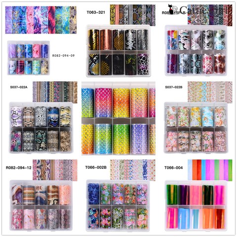 120 Patterns Animal Nail Foils for Transfer Paper Stickers Sliders Adhesive Nails Wraps DIY Water Marble Nail Art Decorations ► Photo 1/6