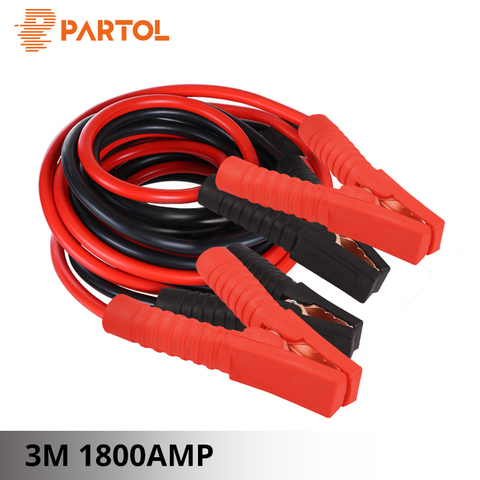 Partol 3M 1800AMP Car Battery Jump Cable Booster Cable Emergency Terminals Jump Starter Leads Cables Wire for Auto Van SUV 12V ► Photo 1/6