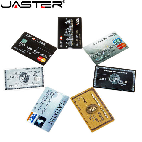 JASTER customer LOGO waterproof Super Slim Credit Card USB Flash Drive 32GB pen drive 4G 8G 16G bank card model Memory Stick ► Photo 1/1