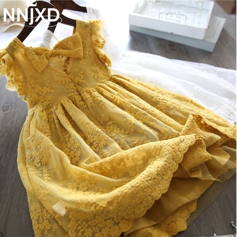 Girls Dress 2022 New Summer Brand Girls Clothes Lace And Flower Design Baby Girls Dress Kids Dresses For Girls Casual Wear 3 8 Y ► Photo 1/6