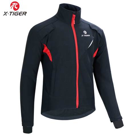 X-TIGER Winter Fleece Thermal Cycling Jacket Coat Autumn Warm Up Bicycle Clothing Windproof Windbreaker MTB Bike Jerseys Clothes ► Photo 1/6