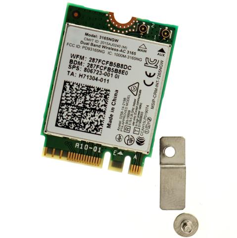 Dual Band Wireless-AC 3165AC 3165 433Mbps 802.11ac M2 NGFF Mini PCI-E WiFi Adapter WLAN Card + Bluetooth 4.0 for Intel 3165NGW ► Photo 1/3