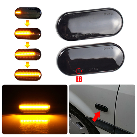 Dynamic Side Marker Light Side Signal Lights For SEAT Leon Ibiza 6L Ford Focus MK2 VW Golf 3 4 Lupo Passat Polo 6N 9N Bora ► Photo 1/6