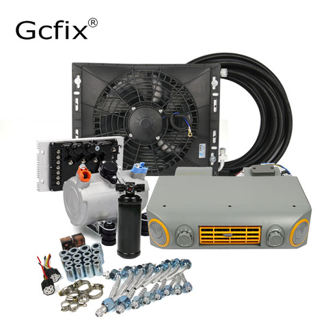 Universal Underdash A/C Electric Air Conditioning Compressor Auto 12V 24V for Car Van Street Rod Hot  Classic Muscle Vintage ► Photo 1/6