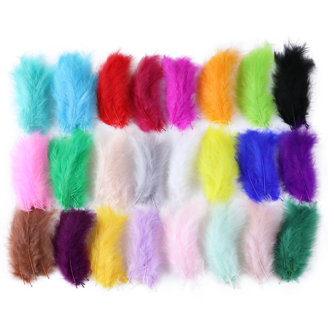 Fluffy Turkey Marabou Feathers 10-15 CM For Diy Carnival Party Decor Feather Wedding Clothes Sewing Craft Plumes 100Pcs/lot ► Photo 1/6