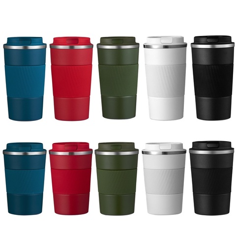 380/510ml Stainless Steel Leakproof Thermos Cup Travel Mug Coffee Cup  Vacuum Flask Creative Outdoor Cup