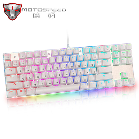 Russian/English Motospeed K87S Gaming Mechanical Keyboard USB Wired 87 keys with LED RGB Backlight for Computer LOL/PUBG Gamer ► Photo 1/6