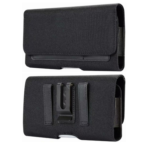 Universal Casual Phone Pouch For iPhone SE2022 11 Pro Max Xs XR X 6 7 8plus Case Belt Clip Holster Oxford Cloth Bag Flip Cover ► Photo 1/6