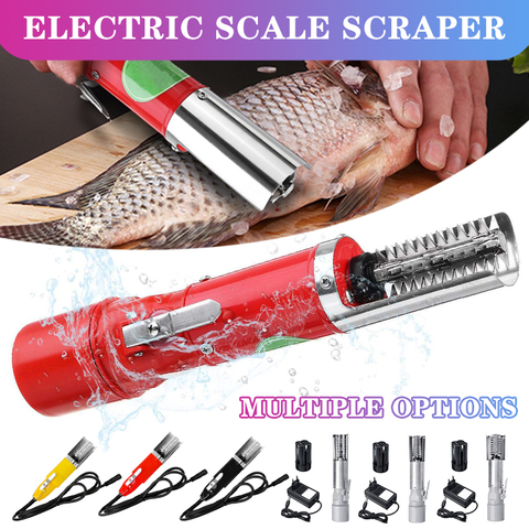 Portable Electric Fish Scraper Waterproof Fish Scale Remover Fish