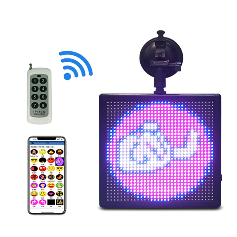 P4 P5 P6 32*32 dot Mini LED Car Display WiFi APP Remote Control LED Emoticon Car Sign Car Rear Window Programmable LED Billboard ► Photo 1/6