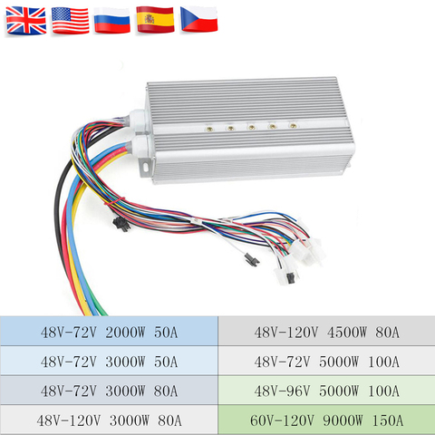 BLDC Motor Controller 48V-86V 2000W/3000W/5000W/9000W Electric Motor Controller Electric Scooter E bike Engine Car Motorcycle ► Photo 1/5