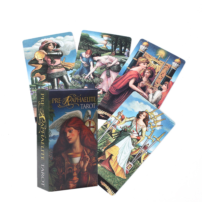 Full English Pre-Raphaelite Tarot 78 Cards Deck Family Party Board Game Toy Card 