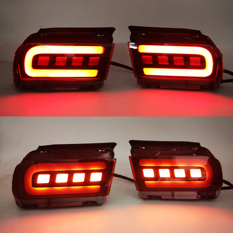 2PCS LED Reflector For Toyota Land Cruiser Prado 150 LC150 FJ150 GRJ150 2010 - 2022 Rear Bumper LED Tail Light Brake Light ► Photo 1/6