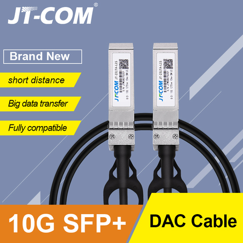 10Gb SFP+ DAC Twinax Cable, Passive, Compatible with Cisco SFP-H10GB-CU2M, Ubiquiti, Intel, Mikrotik, Netgear, D-Link, 1m,2m,5m ► Photo 1/6