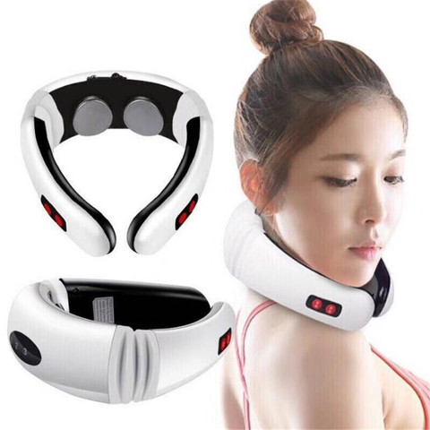 Electric Pulse Back and Neck Massager Far Infrared Heating Pain Relief Tool Health Care Relaxation Intelligent Cervical Massager ► Photo 1/6