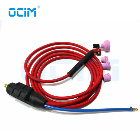 WP9 Tig Welding Torch 4m  With Swivel Head 35-70 Euro Connector+Ceramic Nozzle Cups  Kits ► Photo 1/6