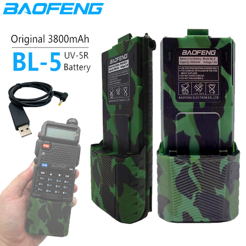 BL-5 3800mAh Baofeng UV-5R 7.4V Li-on Battery UV 5R USB Charge Cable for Walkie Talkie UV5R UV-5RE Plus BF-F8+ UV-5RA  uv5r ► Photo 1/6