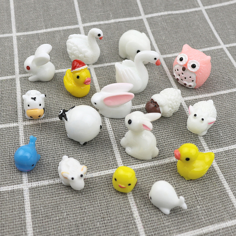 20pcs Cute Resin Animal Miniatures DIY Craft Supplies Home Garden Aquarium Decor Accessories Props Figurines Materials Kids Toys ► Photo 1/6