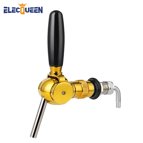 Golden Belgian Beer Tap Faucet, G5/8  thread shank & Keg Flowing Control Ball Home Brewing Silver Draft Beer Tap Beer Soda Kit ► Photo 1/6