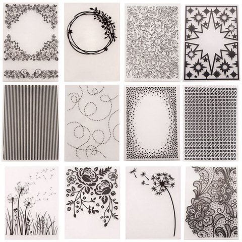 28 Design Plastic Embossing Folder Template for DIY Scrapbooking Craft Photo Album Card Holiday Handmade Decoration Supplies ► Photo 1/6