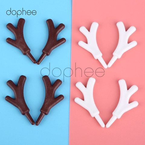 dophee 20pcs Mini Plastic Branch Antlers  Snowman DIY Ornament Christmas Snowman Decoration Craft ► Photo 1/6