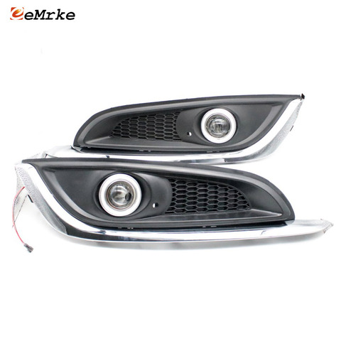 eeMrke FOR Opel / Vauxhall Holden Insignia Angel Eyes DRL Daytime Running Lights Tagfahrlicht Halogen H11 55W Fog Lamp Kits ► Photo 1/5