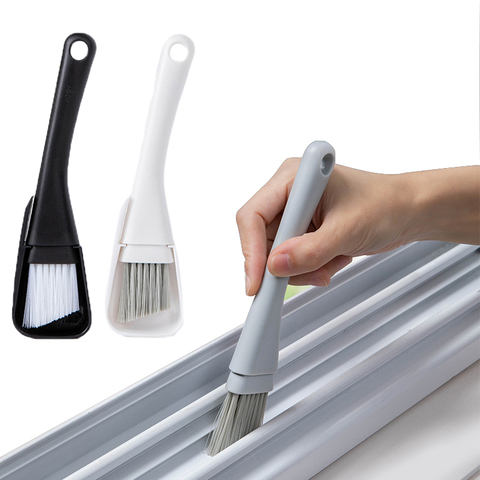 Window Groove Cleaning Brush Windows Slot Cleaner for Door Floor Gap Keyboard Brush+Dustpan 2 In 1 Household Cleaning Tools Kit ► Photo 1/6
