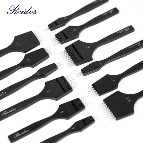 RCIDOS Black version Round hole Puncher,Manual Stitching hole Punching tools,Combined Stitch hole cutter,Dis 3/4/5/6mm ► Photo 1/4