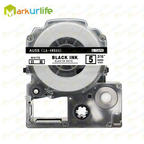 Markurlife LA-4WBA5(AU5S)  LA-4YBA5(AU5Y) Compatible for Epson LK-4WBA5 (For King Jim SU5S SU5Y ) Φ5mm/9mm Black on White/Yellow ► Photo 1/3