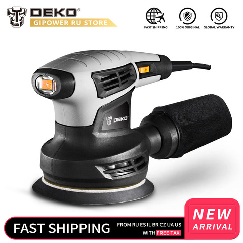 DEKO QD6206R 280W Random Orbit Sander for Wood Working with 15 Sheets of Sandpaper Dust Exhaust and Hybrid Dust Canister ► Photo 1/6