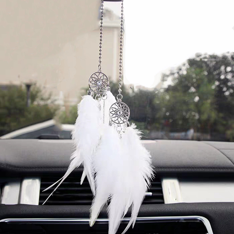 Snowflake feather Crystal Glass Hanging Decor Suncatcher Pendant Car ornaments 