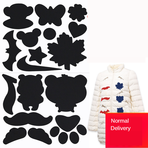 T-N 32 Colors Down Jacket Hole Repair Self Adhesive Stickers Waterproof PVC Patches Cartoon Shape Appliques For Coat Cloth DIY ► Photo 1/6