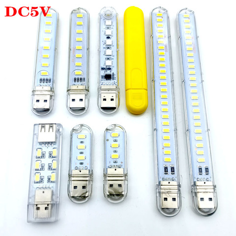 DC 5V Mini LED Night Light Portable 10LEDs 24LEDs USB Reading Table Lamp Bendable Extension Pole US Plug Adapter Book Lights ► Photo 1/6