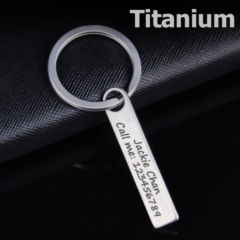 Titanium Drive Safe Custom Lettering Anti-lost Car Keychians Card Trinket Key Rings Holder for Ultra Durable Christmas Gifts ► Photo 1/6