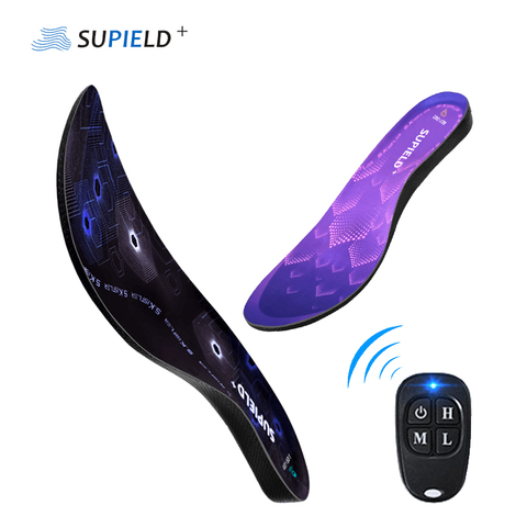 Xiaomi SUPIELD Aerogel Wireless Remote Control Electric Heating Insoles Winter Warm Heated Washable Men Women Sport Shoes Pads ► Photo 1/6