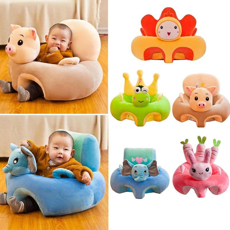 DE Baby Learning To Sit Chair Baby Support Seat Sofa Plush Toys Feeding Chair 