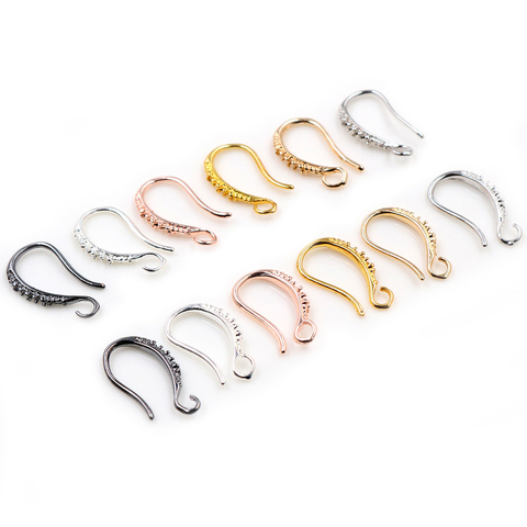 17x10mm 20pcs Rhodium Silver Gold Plated Earring Findings Earrings Clasps Hooks Fittings DIY Jewelry Making Accessories Earwire ► Photo 1/6
