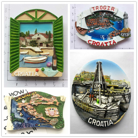 World Heritage City of Trojil Croatia Tourist Souvenir Map Shape Window To Croatia 3d Resin Refrigerator Magnets Gifts Idea ► Photo 1/6