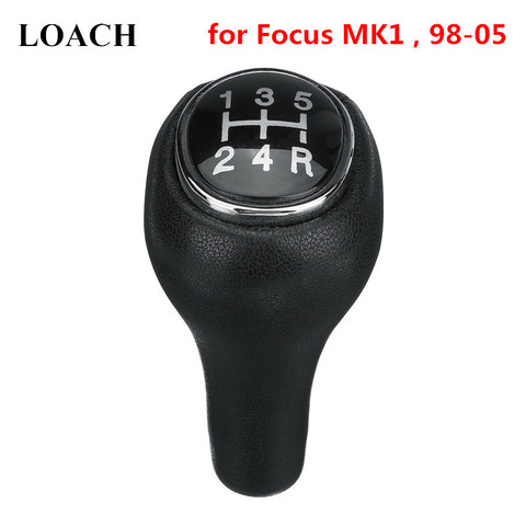 5-Speed Manual MT Car Gear Shift Knob for Ford Focus MK1 1998-2005 Spare Parts GearShifter Shifter Lever Stick Leather Pen POMO ► Photo 1/6