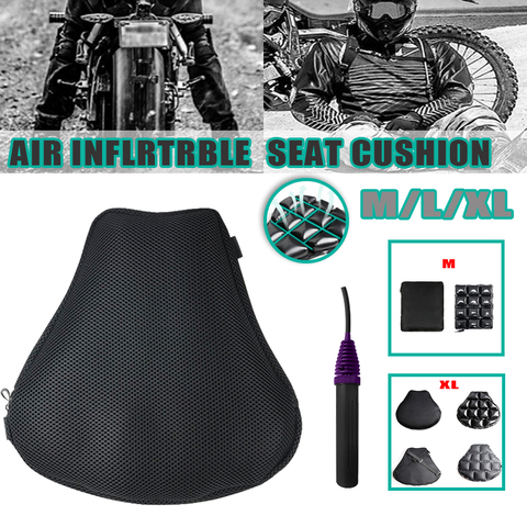 Motorcycle Seat Cushions Motorcycle Saddle Air Cushion Inflatable bag Breathable Non-slip Shock Absorption Seat Mat M/L/XL ► Photo 1/6