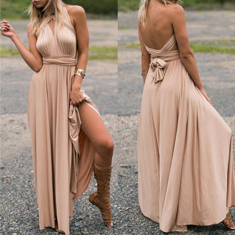 Ladies Sexy Women Maxi Club Dress Bandage Long Party Multiway Swing Dress Convertible Infinity Robe Bridesmaids Boho Women Dress ► Photo 1/6