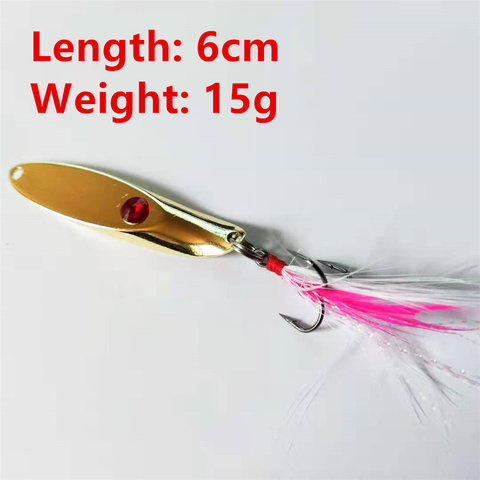 1pcs/ Winter fishing Beveled metal vib sequins hard bait 6cm/15g Artificial 3D eyes crank bait Rotate jig Wobbler Fishing tackle ► Photo 1/6