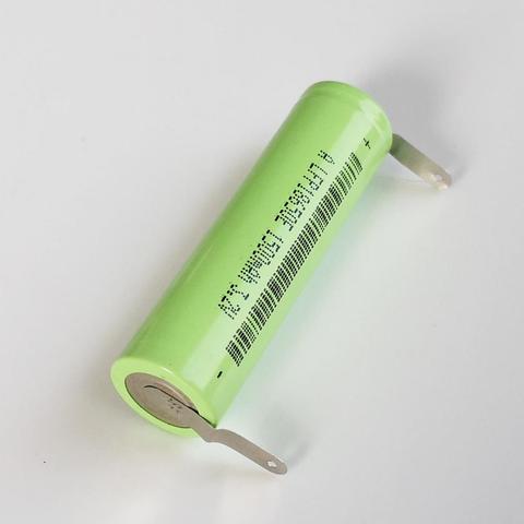 2-6PCS 1500mah 3.2V 18650 Rechargeable LiFePO4 Battery with soldering tabs for 12V 24V e-bike UPS power HID solar light ► Photo 1/4