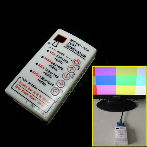 Portable VGA Signal Generator SVGA/XGA 60HZ For TV PC LCD CRT Display Monitor Tester USB Cable VGA SVGA XGA ► Photo 1/4