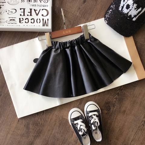 2022 new spring autumn Girls Kids leather PU skirt comfortable cute baby Clothes Children Clothing ► Photo 1/6